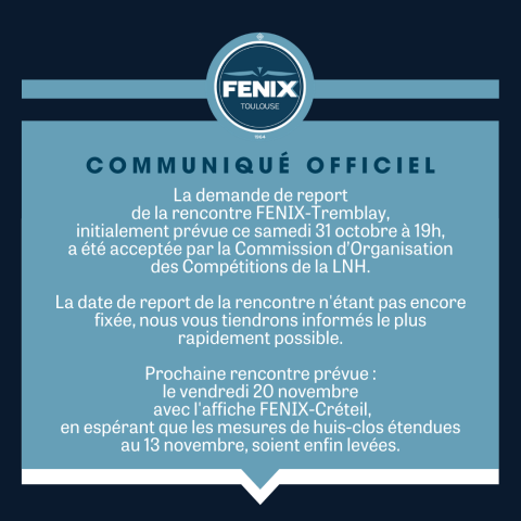 communiqué officiel